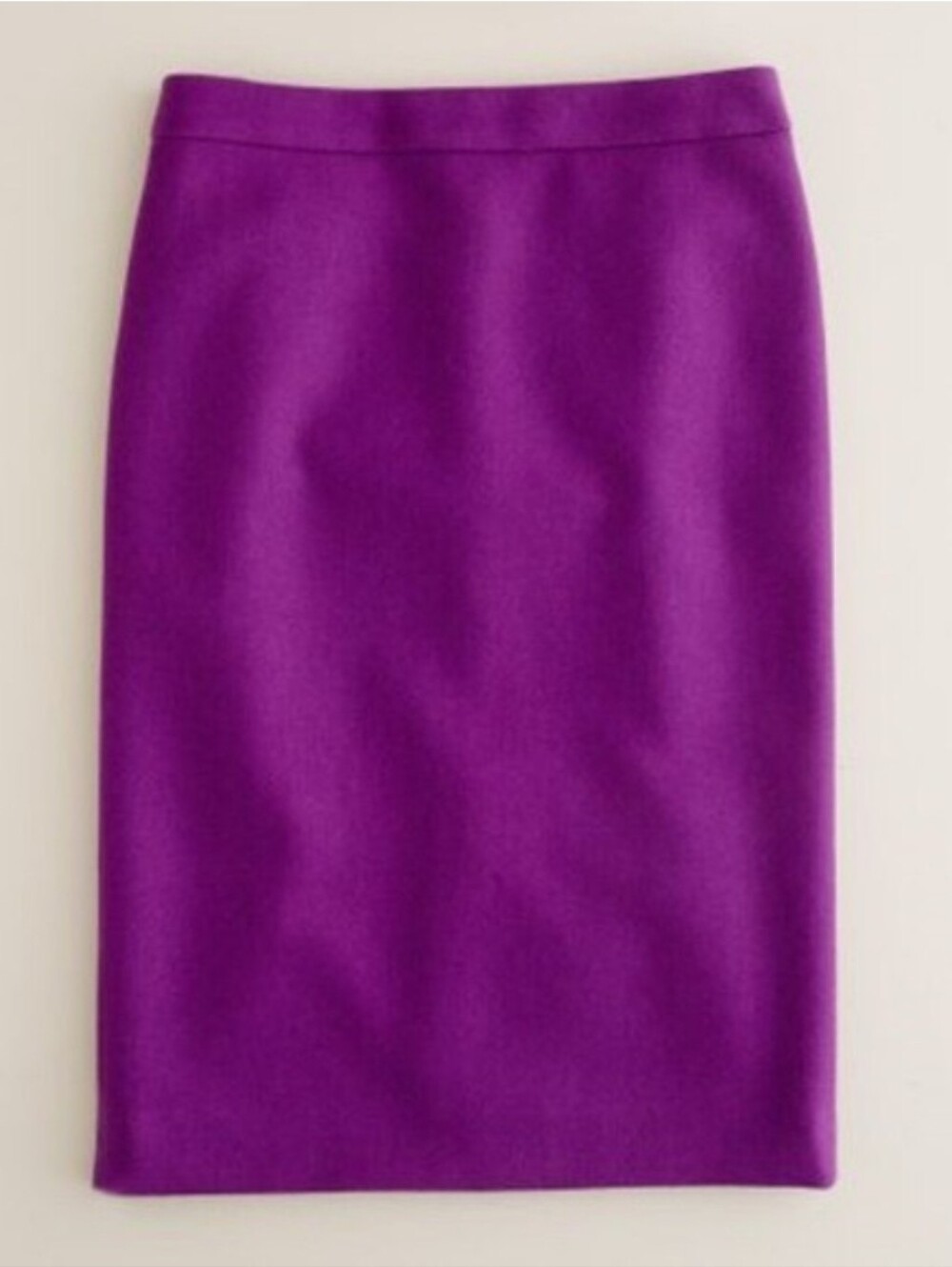 J.CREW No.2 Double Serge Wool Pencil Skirt in Magenta
